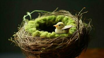 schattig vogel nest foto