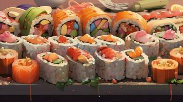 sushi broodjes beeld hd foto