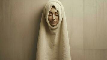 vrouw handdoek gezicht foto