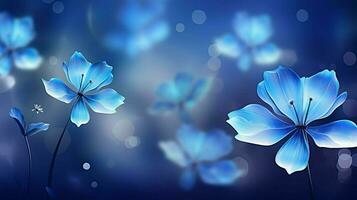 een mooi blauw bloemen Aan een grijs achtergrond foto