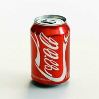 Coca Cola met wit achtergrond hoog kwaliteit ultra foto