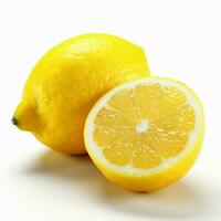 slank citroen met wit achtergrond hoog kwaliteit ultra foto