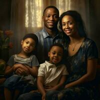 Afrikaanse Amerikaans familie hoog kwaliteit 4k ultra hd foto