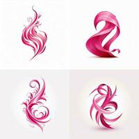 borst kanker logos met transparant achtergrond foto