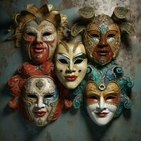 carnaval maskers hoog kwaliteit 4k ultra hd hdr foto