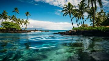 afbeelding blauw oceaan Hawaii foto