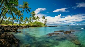 afbeelding blauw oceaan Hawaii foto