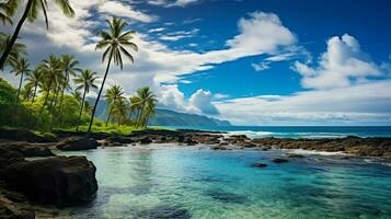 afbeelding blauw oceaan Hawaii foto