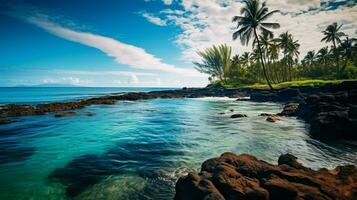 afbeelding blauw oceaan Hawaii foto