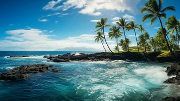 afbeelding blauw oceaan Hawaii foto