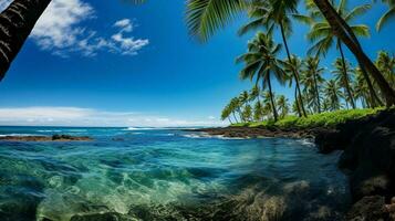 afbeelding blauw oceaan Hawaii foto