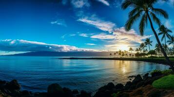 afbeelding blauw oceaan Hawaii foto