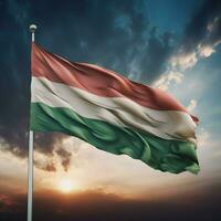 vlag van Hongarije hoog kwaliteit 4k ultra foto