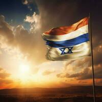 vlag van Israël hoog kwaliteit 4k ultra h foto