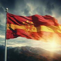 vlag van noorden Macedonië hoog kwaliteit 4 foto