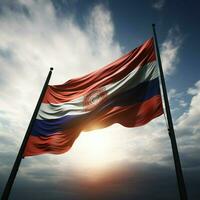 vlag van Thailand hoog kwaliteit 4k ultra foto