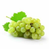 druiven met wit achtergrond hoog kwaliteit ultra hd foto