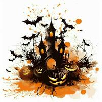 halloween flyers met wit achtergrond hoog kwaliteit foto