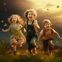 gelukkig kinderen dag hoog kwaliteit 4k ultra hd hdr foto