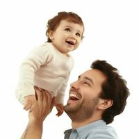 gelukkig vaders dag met wit achtergrond hoog kwaliteit foto