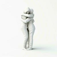 knuffel met wit achtergrond hoog kwaliteit ultra hd foto