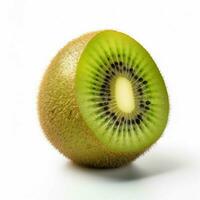 kiwi met wit achtergrond hoog kwaliteit ultra hd foto