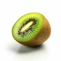 kiwi met wit achtergrond hoog kwaliteit ultra hd foto