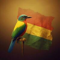 nationaal vogel van centraal Afrikaanse republiek hoog q foto