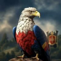 nationaal vogel van koninkrijk van Servië-Joegoslavië hoog foto