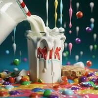 Product schoten van melk hoog kwaliteit 4k ultra hd h foto
