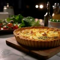 Product schoten van Quiche hoog kwaliteit 4k ultra hd foto