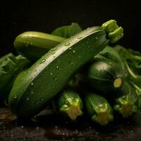 Product schoten van courgette hoog kwaliteit 4k ultra foto