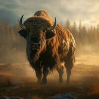 Product schoten van bizon hoog kwaliteit 4k ultra hd foto