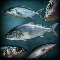 Product schoten van blauwe vis hoog kwaliteit 4k ultra foto