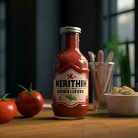 Product schoten van ketchup hoog kwaliteit 4k ultra h foto