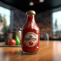 Product schoten van ketchup hoog kwaliteit 4k ultra h foto