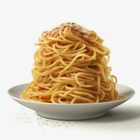 Product schoten van foto van spaghetti met Nee backg