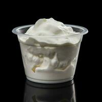 Product schoten van foto van yoghurt met Nee backgrou