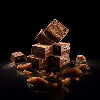 Product schoten van foto van chocola met Nee backg