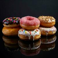 Product schoten van foto van donuts met Nee backgrou