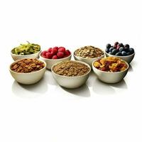 Product schoten van foto van muesli met Nee backgro