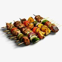 Product schoten van foto van kabobs met Nee backgrou