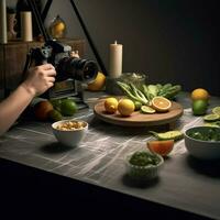 Product schoten van fotorealistisch professioneel voedsel foto