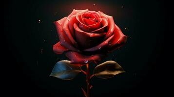 gemakkelijk vectorieel roos behang zwart achtergrond foto