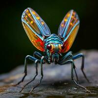 behendig insect met levendig Vleugels foto