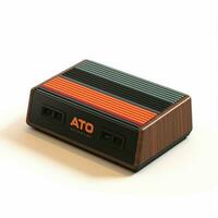 atari 2600 2d tekenfilm illustraton Aan wit achtergrond hoog foto