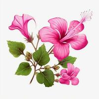 bauhinia 2d tekenfilm illustraton Aan wit achtergrond hoog q foto