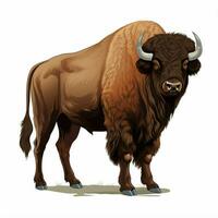 buffel 2d tekenfilm vector illustratie Aan wit achtergrond foto