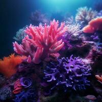 koraal roze en Koninklijk Purper hoog kwaliteit ultra hd 8k hdr foto