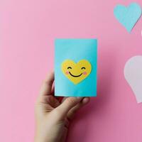 creëren een sticker dat verspreidt positiviteit en vriendelijkheid foto